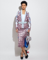 Dunnes Stores  Joanne Hynes Sequin Jacket with Lace Appliqué Spring Flowers