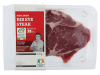 Lidl  28 Days Matured Irish Rib Eye Steak