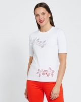 Dunnes Stores  Savida Hannah Lace Flower T-Shirt