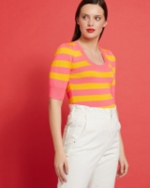 Savida Scoop Neck Striped Jumper