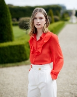 Dunnes Stores  Savida Hannah Ruffle Front Blouse