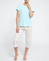 Dunnes Stores  Short Sleeve Knit Crop Pyjama Set
