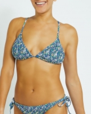 Dunnes Stores  Shirred Triangle Bikini Top