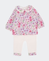 Dunnes Stores  Three-Piece Floral Set (Newborn-12 months)
