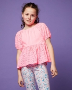 Dunnes Stores  Leigh Tucker Willow Pink Pixie Top (3-13 years)