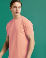 Dunnes Stores  Paul Galvin Coral Dipped Hem T-Shirt