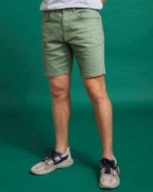 Paul Galvin Washed Khaki Denim Shorts