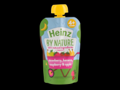 Lidl  By Nature Strawberry, Banana, Raspberry < Apple Pouch