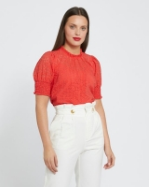 Dunnes Stores  Savida Hannah High Neck Burnout Blouse