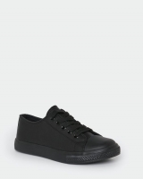 Dunnes Stores  Faux Leather School Trainers (Size 9-6)