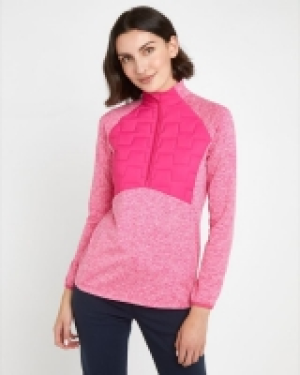 Dunnes Stores  Pádraig Harrington Pink Hybrid Half-Zip Top