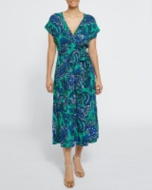 Dunnes Stores  Paisley Print V-Neck Midi Dress