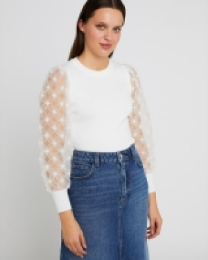 Savida Flower Sleeve Jumper
