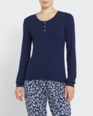 Long Sleeve Rib Pyjama Top