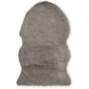 Aldi  Dark Grey Faux Fur Rug
