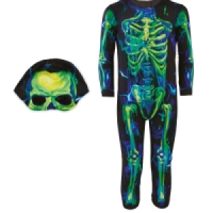 Aldi  Blue Skeleton Halloween Costume