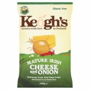 Centra  KEOGHS MATURE IRISH CHEESE & ONION CRISPS 125G