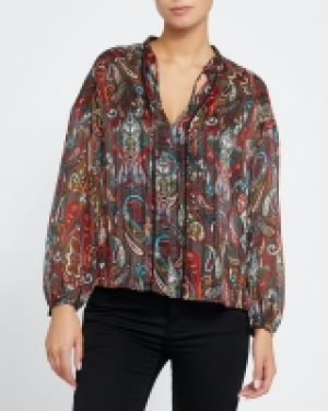 Lurex Paisley Blouse