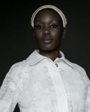 Joanne Hynes Pearl Embellished Velvet Headband