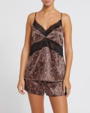 Eve Print Satin Cami Top