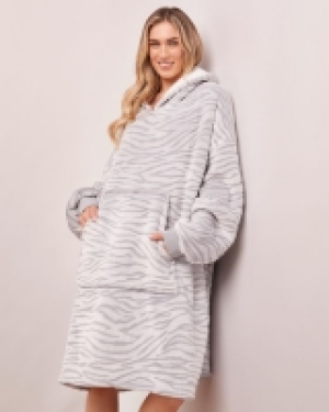 Dunnes Stores  Zebra Embossed Hooded Blanket