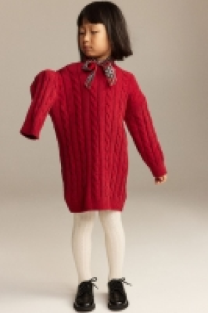 Cable-knit chenille dress