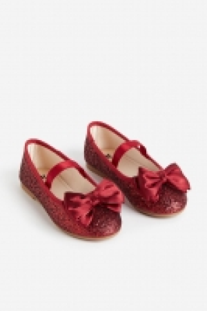 Appliquéd ballet pumps