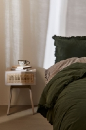 Rattan-drawer bedside table