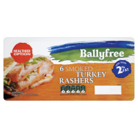 Centra  Ballyfree Smoked Turkey Rashers 6 Pack 150g