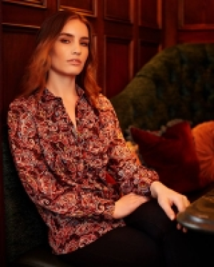 Savida Lurex Ruffle Blouse
