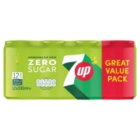 Centra  7UP ZERO CAN PACK 12 X 330ML