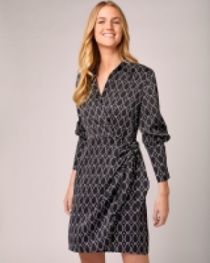 Mono Lurex Wrap Dress