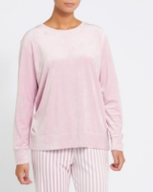Velour Crew Neck Pyjama Top