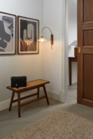 Rattan-seat bench
