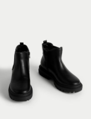 Marks and Spencer M&s Collection Kids Freshfeet Chunky Chelsea Boots (13 Small - 6 Large)