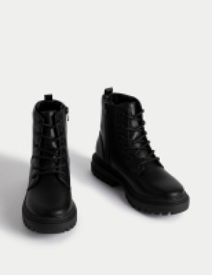 M&s Collection Kids Freshfeet Lace Boots (13 Small - 6 Large)