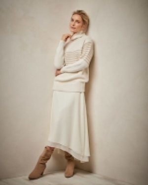 Paul Costelloe Living Studio Ivory Layered Skirt