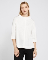 Dunnes Stores  Carolyn Donnelly The Edit Cream Funnel Neck Top