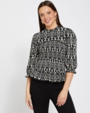 Dunnes Stores  Savida Natalie Lace Trim Jersey Top