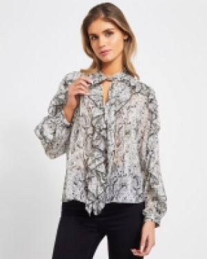 Dunnes Stores  Savida Madison Print Ruffle Blouse