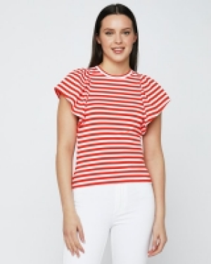 Savida Striped Frill Top
