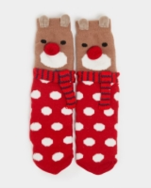 Reindeer Slipper Socks