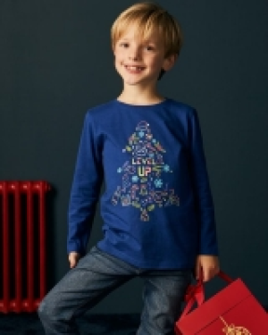 Dunnes Stores  Christmas Tree Long-Sleeved Top (3-14 Years)