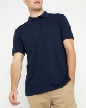 Regular Fit Textured Stripe Polo Shirt