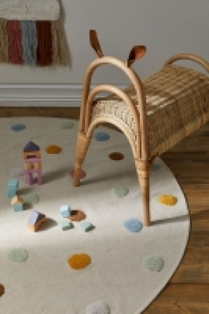 Tufted-spot cotton rug
