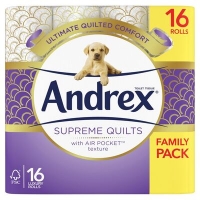Centra  ANDREX TOILET TISSUE SUPREME QUILTS 16ROLL