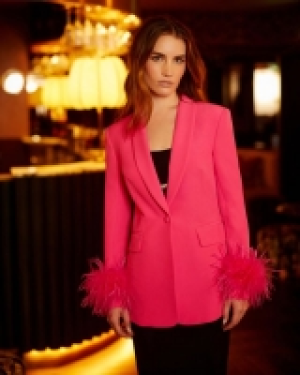 Savida Blake Feather Cuff Blazer