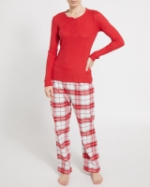 Check Knit Woven Pyjamas