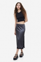 HM  Lace-trimmed satin skirt