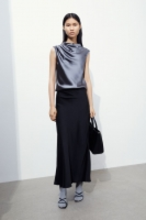 Draped satin blouse